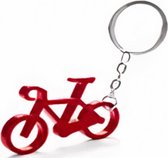 sleutelhanger fiets aluminium rood