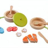 Speelgoed servies set hout multicolor