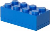 mini-opbergsteen 8 noppen 4,6 x 9,2 cm polypropeen blauw