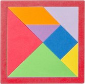 vormenpuzzel Tangram junior foam 15,5 cm rood