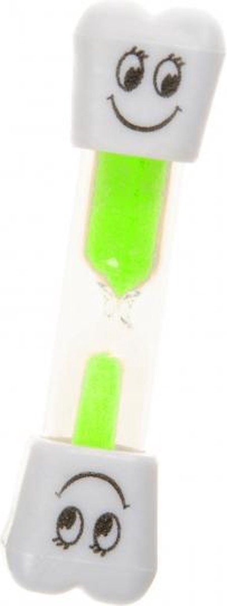 zandloper smiley groen drie minuten 9,5 cm