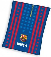 fleecedeken FC Barcelona 110 x 140 cm blauw