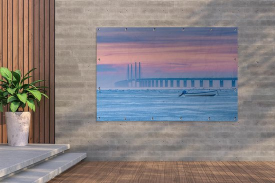 Décoration murale Mer gelée en Suède - 180x120 cm - Poster jardin - Toile jardin - Poster extérieur