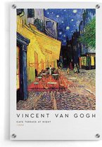 Walljar - Vincent van Gogh - Caféterras Bij Nacht - Muurdecoratie - Plexiglas schilderij