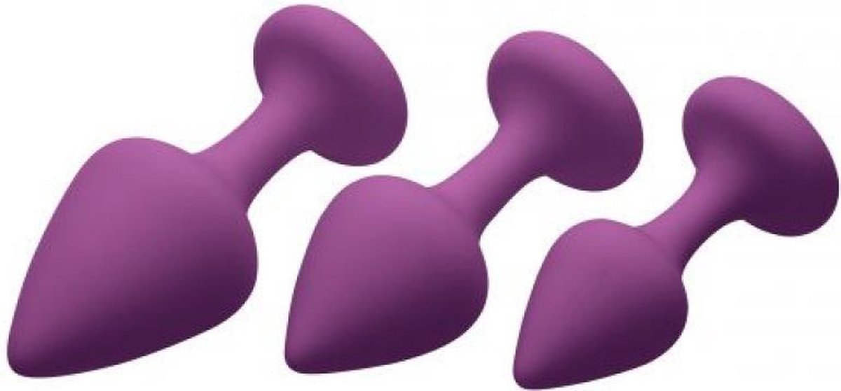 Goedkoopste Buttplug Set Purple Pleasure 3 St.