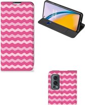 GSM Hoesje ontwerpen OnePlus Nord 2 5G Fotohoesje Waves Pink