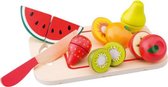 snijset fruit junior 24 cm hout 8-delig