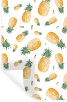 Muurstickers - Sticker Folie - Ananassen - Aquarelverf - Patronen - 20x30 cm - Plakfolie - Muurstickers Kinderkamer - Zelfklevend Behang - Zelfklevend behangpapier - Stickerfolie