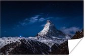 Poster Matterhorn in de avond in Zwitserland - 180x120 cm XXL