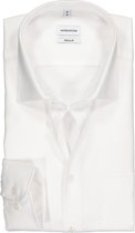 Seidensticker regular fit overhemd - wit structuur - Strijkvrij - Boordmaat: 45
