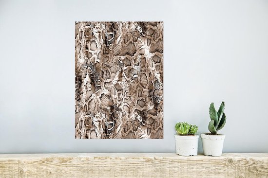 Poster Dierenprint - Schubben - Bruin - 30x40 cm