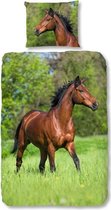 dekbedovertrek Rennend Paard 135 x 200 cm katoen