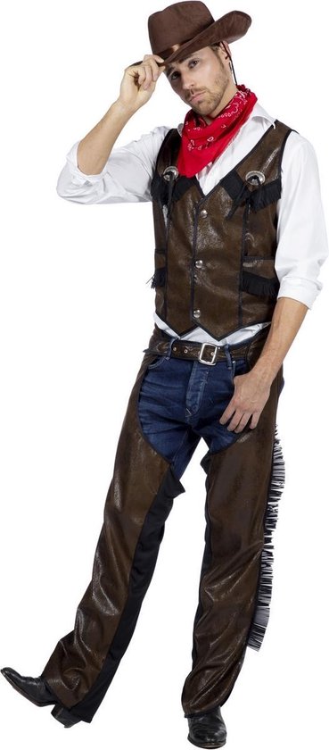Costume de cowboy et de cow-girl | Cowboy Chaps Wild Mustang | Homme |  Taille 54 |... | bol