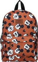 rugzak Mickey junior 33 x 23 x 12 cm polyester bruin