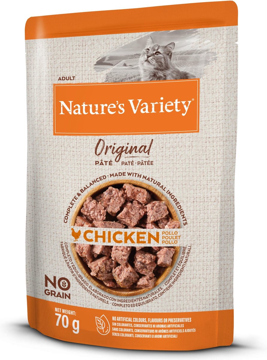 Original No Grain natvoer met kip voor katten 70 GR by Nature's Variety – product photo