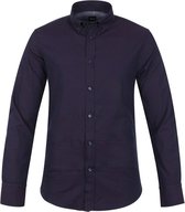 Hugo Boss Overhemd Mabsoot Dobby Donkerblauw - maat XL