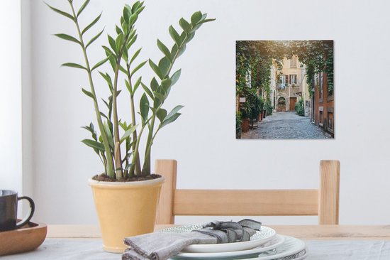 Tableau sur toile Italie - Rue - Lierre - 20x20 cm - Décoration murale