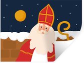 Muurstickers - Sticker Folie - Sinterklaas - Sint - Kinderen - Kids - Jongens - Meisjes - Kind - 160x120 cm - Plakfolie - Muurstickers Kinderkamer - Zelfklevend Behang XXL