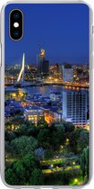 Geschikt voor iPhone Xs Max hoesje - Rotterdam - Nederland - Skyline - Siliconen Telefoonhoesje