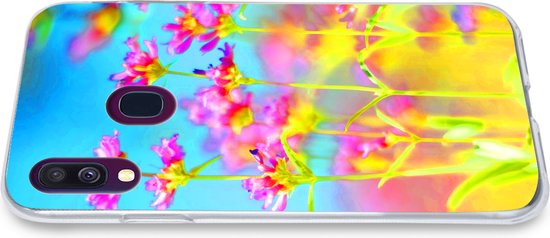 Coque Samsung Galaxy A40 - Fleurs - Art - Psychédélique - Siliconen