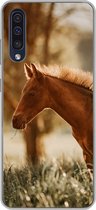 Geschikt voor Samsung Galaxy A50 hoesje - Paard - Licht - Weide - Siliconen Telefoonhoesje