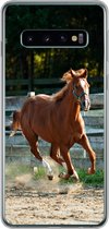 Coque Samsung Galaxy S10 - Cheval - Légère - Sable - Coque de téléphone en Siliconen