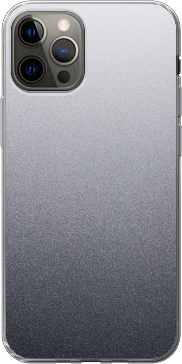 Telefoonhoesje Geschikt voor iPhone 13 Pro hoesje - Aluminium print - Metaal - Grijs - Siliconen Telefoonhoesje Telefoonhoesje