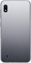 Geschikt voor Samsung Galaxy A10 hoesje - Aluminium print - Metaal - Grijs - Siliconen Telefoonhoesje