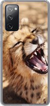 Geschikt voor Samsung Galaxy S20 FE hoesje - Cheetah - Dier - Close up - Siliconen Telefoonhoesje