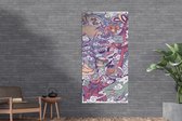 Wanddecoratie buiten Illustratie Japanse cultuur - 80x160 cm - Tuindoek - Buitenposter