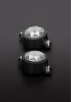 Nipple Pincher with Swarovski - White - Clamps
