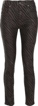 Cassis - Female - Gecoate broek met zebramotief  - Chocolade