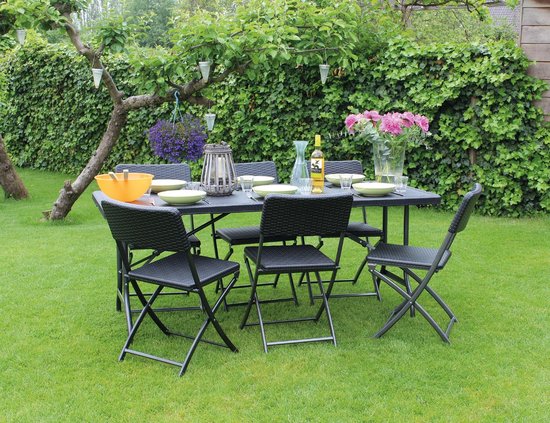 Eurotrail Pavilion stoel Rattan Design - Zwart van Eurotrail — afbeelding 4