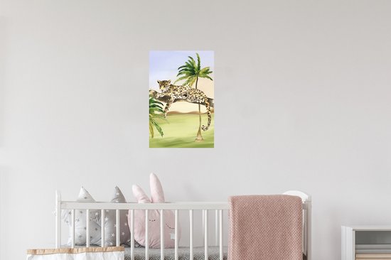 Stickers muraux - Panthère - Safari - Aquarelle - 20x30 cm - Film Adhésif