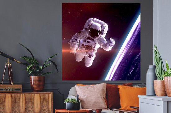 Stickers Stickers muraux - Espace - Terre - NASA - 120x120 cm - Film adhésif XXL