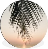 WallCircle - Peinture - Feuille De Palmier Soleil - Multicolore - 30 X 30 Cm