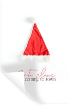 Muurstickers - Sticker Folie - Winter - Rood - Kerstmuts - 40x60 cm - Plakfolie - Muurstickers Kinderkamer - Zelfklevend Behang - Zelfklevend behangpapier - Stickerfolie