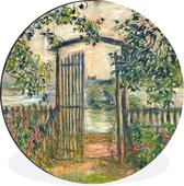 WallCircle - Wandcirkel - Muurcirkel - De tuinpoort in Vétheuil - Claude Monet - Aluminium - Dibond - ⌀ 30 cm - Binnen en Buiten