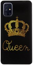 ADEL Siliconen Back Cover Softcase Hoesje Geschikt voor Samsung Galaxy M51 - Queen Koningin