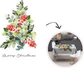 Kerst Tafelkleed - Kerstmis Decoratie - Tafellaken - Kerstboom - Quote - Waterverf - 150x220 cm - Kerstmis Versiering