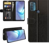 Motorola Moto G50 Hoesje - MobyDefend Wallet Book Case (Sluiting Achterkant) - Zwart - GSM Hoesje - Telefoonhoesje Geschikt Voor: Motorola Moto G50