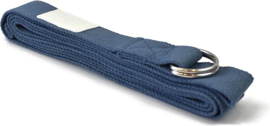 Katoenen Yoga Riem - Brilliant Blue - Blauw - 250 cm — afbeelding 4