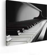 Artaza Toile Peinture Touches De Piano - Notes - Piano - 100x80 - Groot - Image Sur Toile - Impression Sur Toile