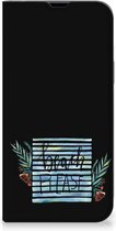 Wallet Bookcase met Quotes iPhone 13 Pro Max Telefoonhoesje Boho Beach