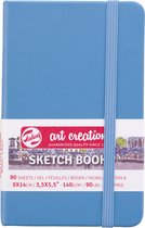 Schetsboek - Tekenboek - Harde kaft - Met Elastiek - Lake Blue - 9x14cm - 140gr - 80blz - Talens