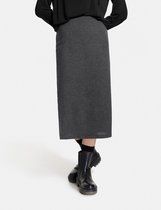 TAIFUN Dames Midirok met zijsplitten Charcoal Melange-36
