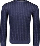 Gran Sasso  Trui Blauw Aansluitend - Maat XXL  - Heren - Herfst/Winter Collectie - Wol