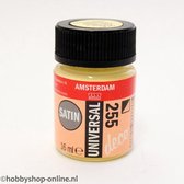 Acrylverf Zijdeglans - Deco - Universal Satin - 255 napelsgeel - 16 ml - Amsterdam - 1 stuk
