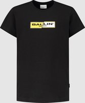 Ballin Amsterdam -  Jongens Slim Fit   T-shirt  - Zwart - Maat 140