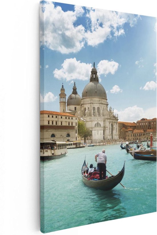 Artaza Canvas Schilderij Basiliek San Marco in Venetië op het Water - 40x60 - Poster Foto op Canvas - Canvas Print